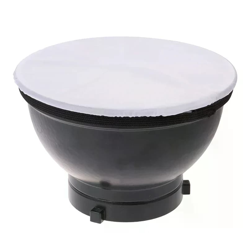 1 White Nylon Soft Diffuser Piece for Photography, for 18CM Studio Standard Reflector