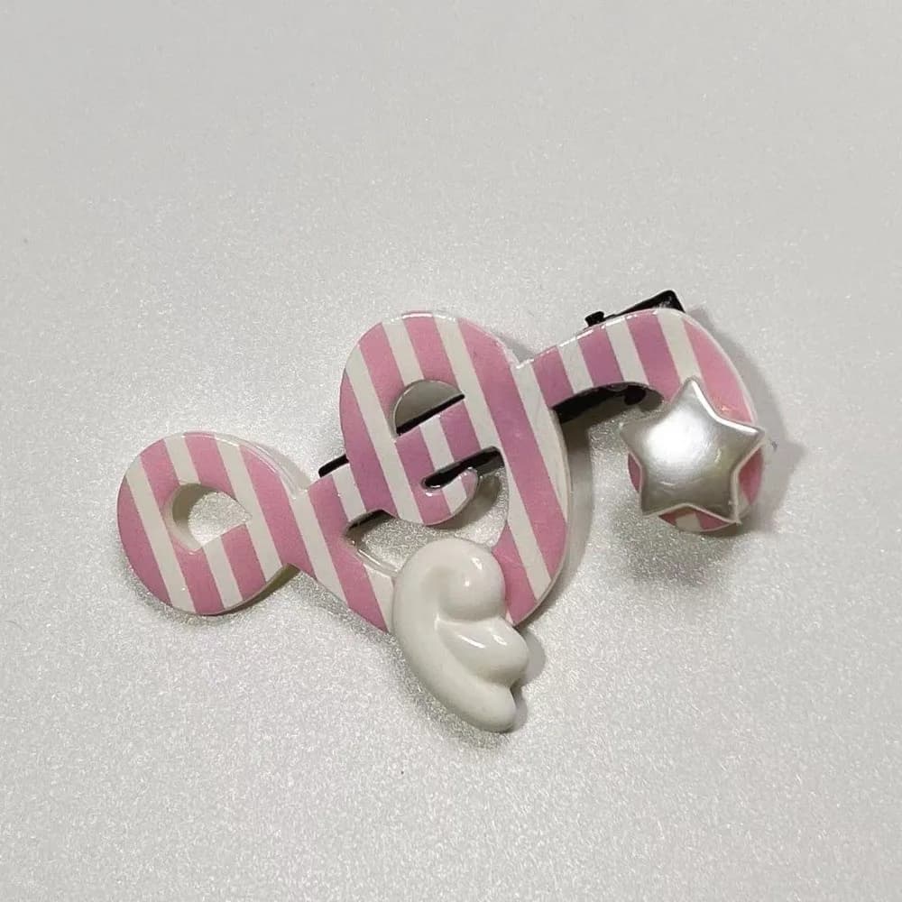 Acrylic Music Note Hairpin Polka Dot Anti Slip Star Wing Clip Korean Style Sweet Shape Musical Note Hair Clip Creative Gift