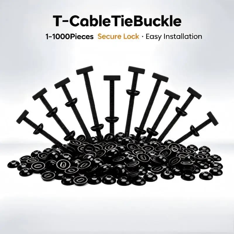 T-Type Cable Tie Buckle Nylon Push Rivet Retainer Clips Self Locking Plastic Fastener for CarLiner MudguardPanel Replacement