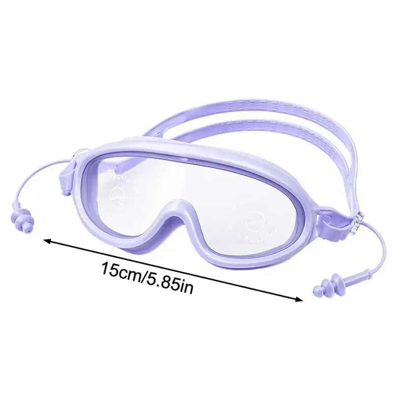 Occhialini da nuoto antiappannamento per bambini, design con ampio campo visivo, ideali per lezioni di nuoto