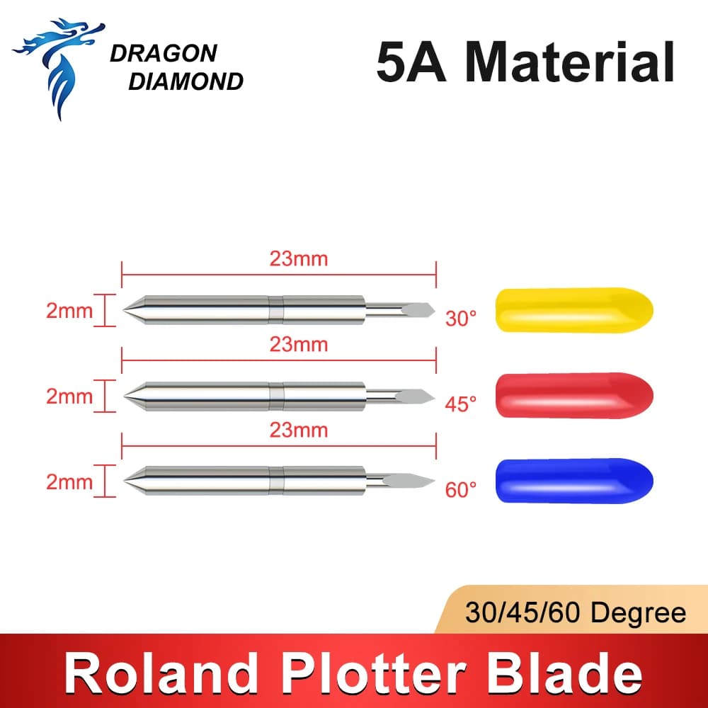 High Quality 5A Roland Plotter Blade Cutting 30/45/60 Degree Vinyl Cutter Spare Part Milling Cutter Carving Tools