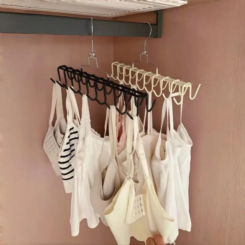 Home Essential Strapless Underwear Wave Hanger Multi-Functional Vest Storage Device Polished ABS Material Anti-Slip Design