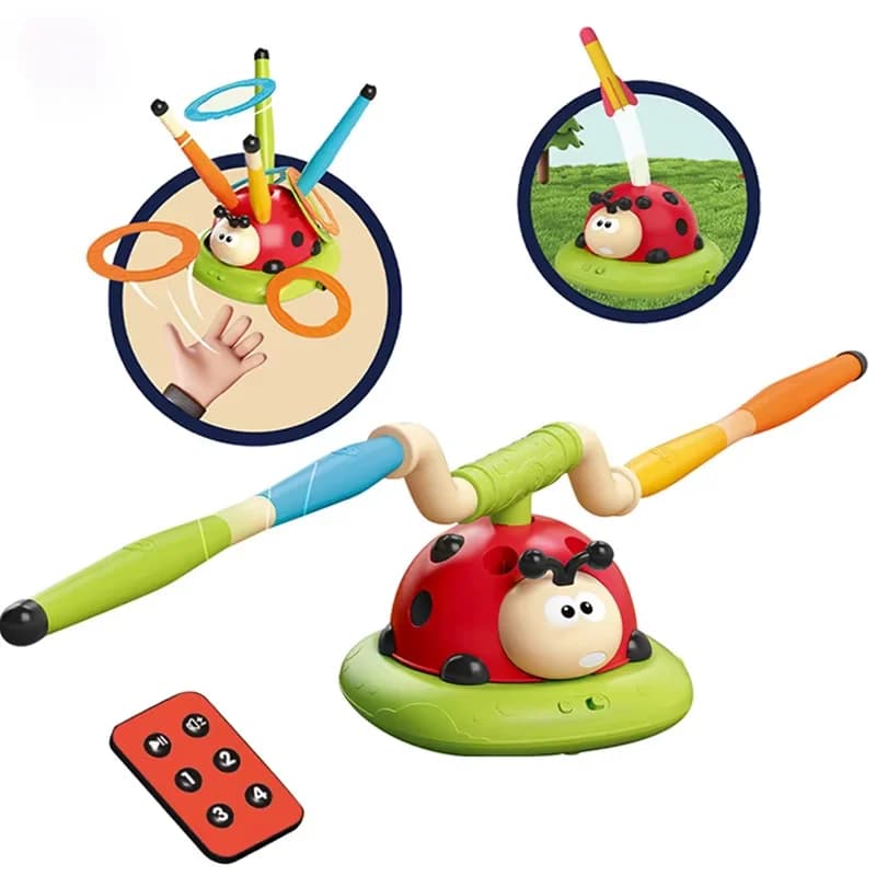 3 In1 Children Coccinella Toy Air Launcher Ghiera Salt Game Corda to Jump Adjustable Sports Indoor Outdoor Toys Educational Gifts