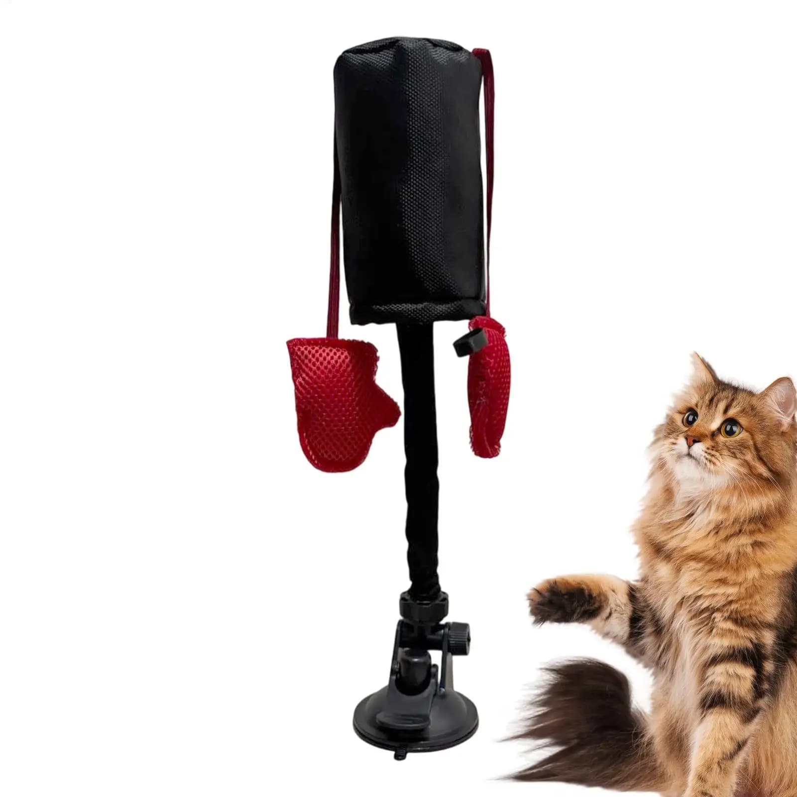 Interactive toys for cats with suction cup, kitten boxing bag, fun provocation game for pets