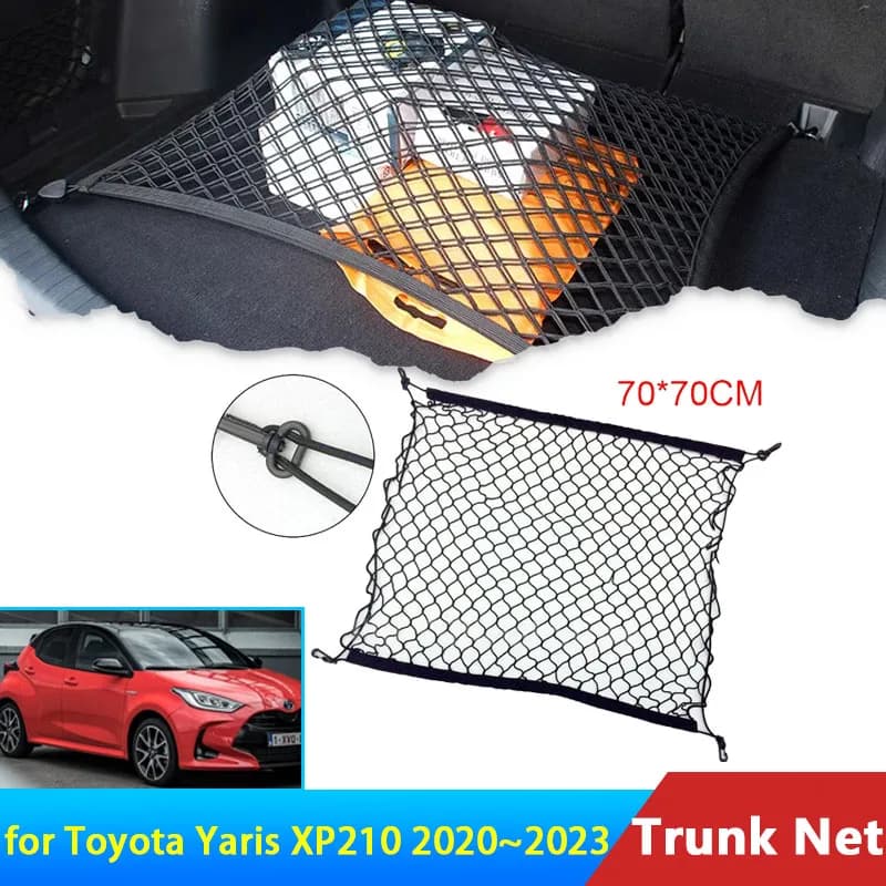 70X70 per Toyota Yaris Cross XP210 2023 2022 2021 2020 GR Accessori Auto Boot Tronco Netto Elastico di Immagazzinaggio Parti Dell'organizzatore