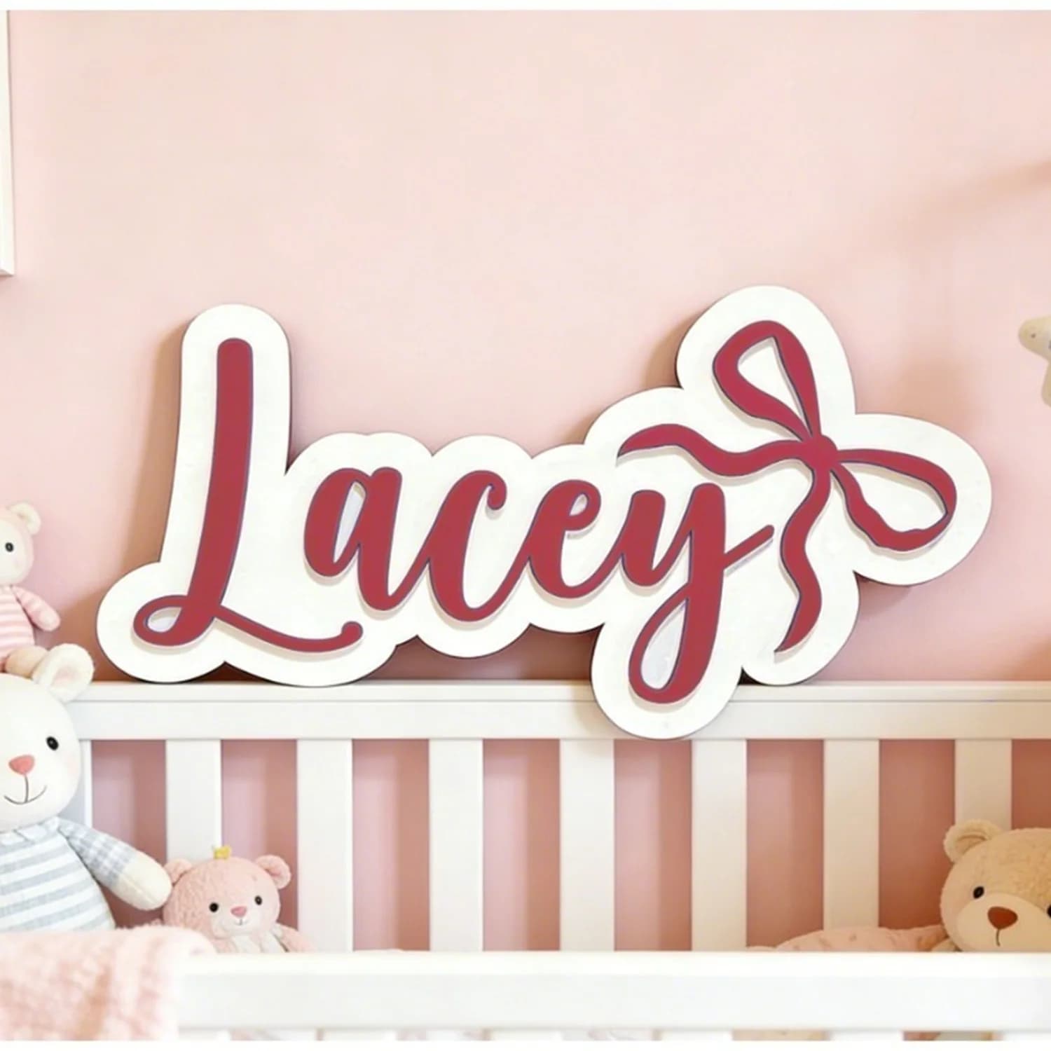 1pc Piece of Customizable Double-layer Surname Brand, Customized Souvenir, Home Decoration, Bedroom Wall Decoration, Ideal Gift