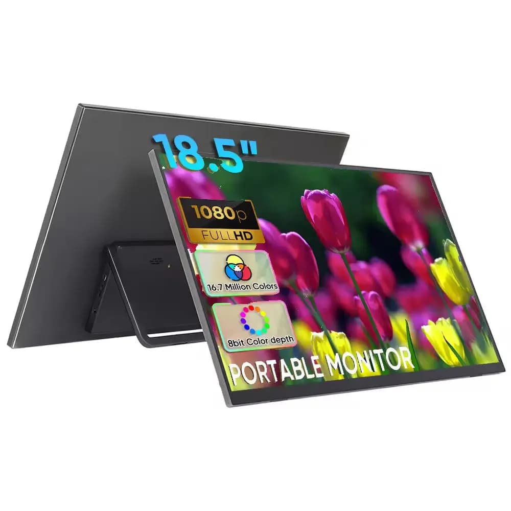 Monitor portatile da 18,5'' 1080p 100Hz con Smart Cover e HDR USB-C - Ideale per laptop, PC, telefono, Mac, giochi e viaggi