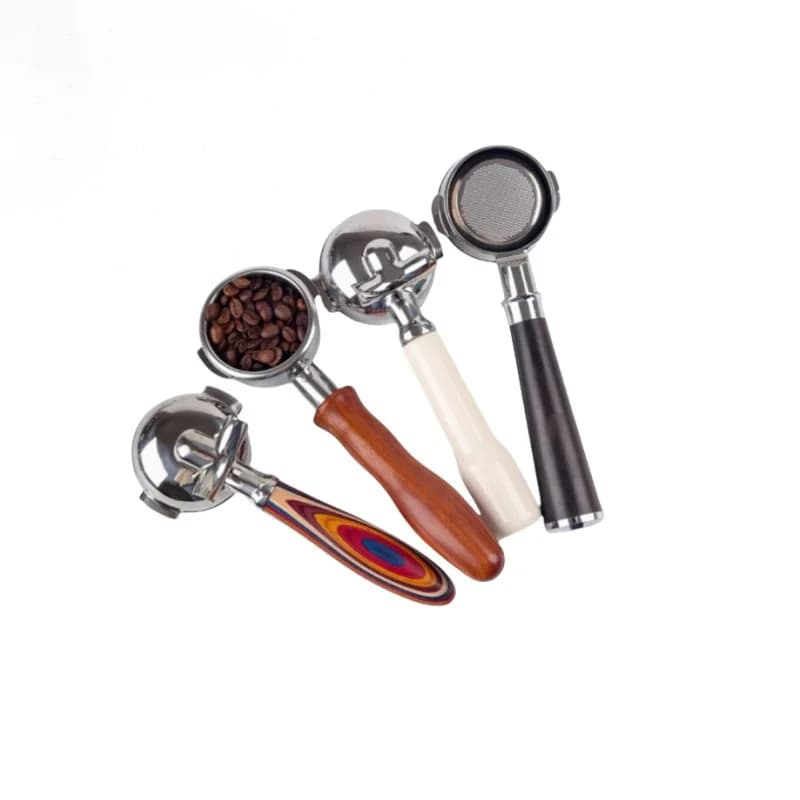 58mm Bottomless Portafilter Solid Wood Handle Filter Holder Universal Classic Espresso Coffee Machine Barista Tools