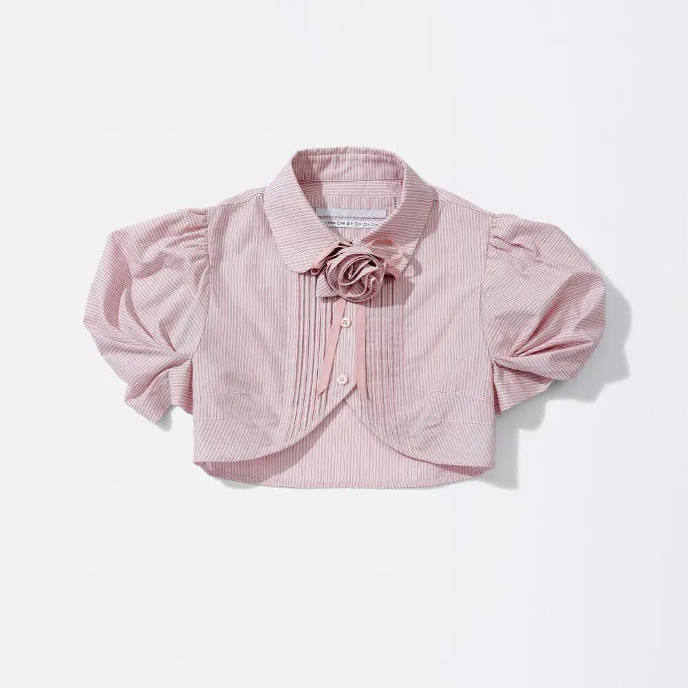Women Y2k Clothes Short Blouses Flowers Puff Sleeve Vintage Sexy Shirts Spring Summer Korean Fashion Shirt Top
