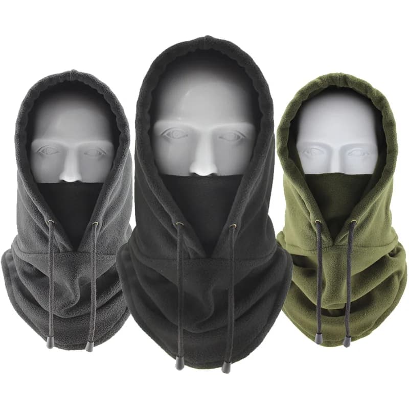 Cappelli Invernali Antivento da Escursionismo per Uomo, Caldi Berretti Termici in Pile, Balaclava, Scaldacollo per Sci, Bici, Moto, Ciclismo, Sotto Casco