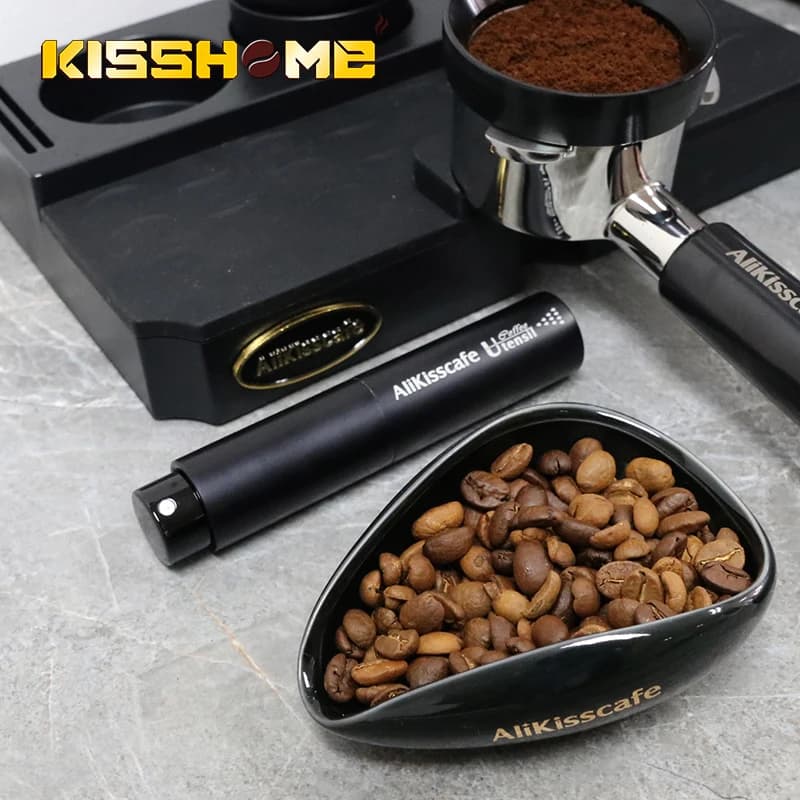 Vassoi per dosaggio di chicchi di caffè Bottiglia spray portatile Smerigliatrice per caffè espresso in polvere Anti-mosca Campeggio esterno Ufficio Bar Barista Accessori