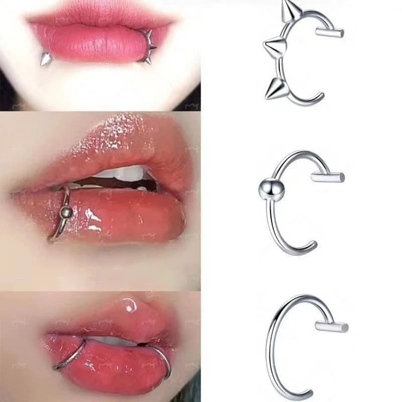 1Pc In Acciaio Inox Falso Anello Al Naso Cerchio Setto Anelli C Clip Anello Labbro Orecchino Falso Naso Piercing Donne Gioielli Per Il Corpo Non-Piercato