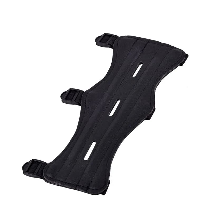 Protezione per il braccio per tiro con l'arco Protezione per il braccio in pelle per avambraccio con cinghie Accessori per la caccia con arco e frecce