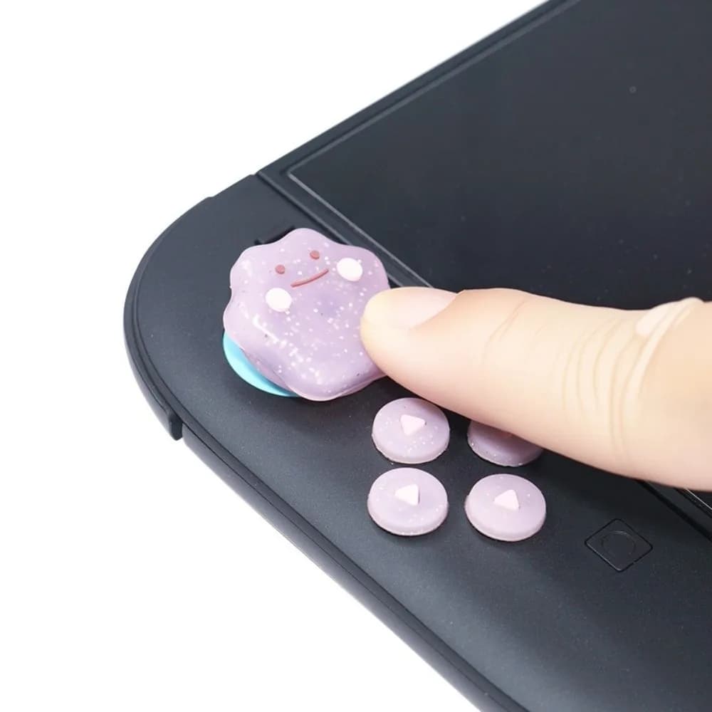 Set di Copri Joystick in Silicone, Protezioni Antiscivolo per Pulsanti, Cover per Levetta Analogica per Nintendo Switch NS1 NS2