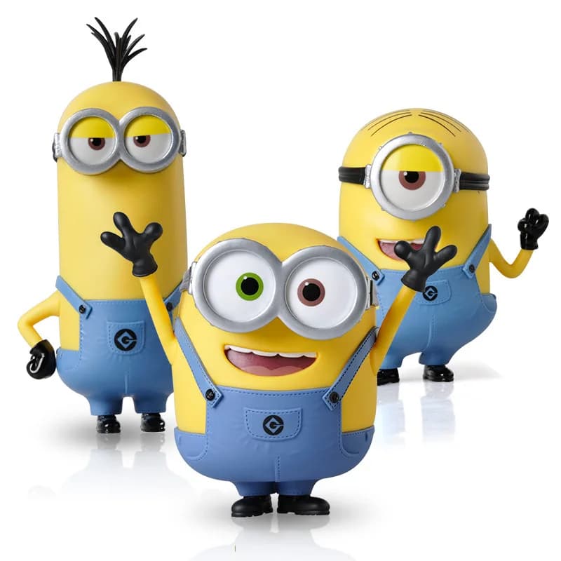 Nuovo Set di Giocattoli a Capsula Carini - Action Figure 3D di Kevin, Bob e Gru dei Minions - Giocattoli Periferici per Regali di Natale
