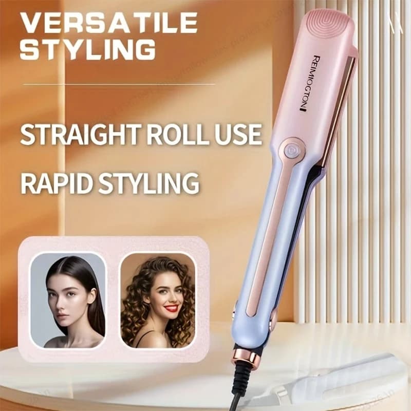 Compact and exquisite household hair straightener and travel-sized negative ion hair curling and straightening device