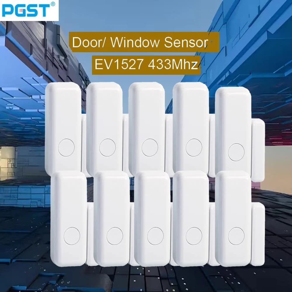 Rilevatore porta wireless PGST 433 MHz, sensore finestra porta finestra antifurto per finestra intelligente per la sicurezza domestica, utilizzato per rilevare porte aperte, PE-67