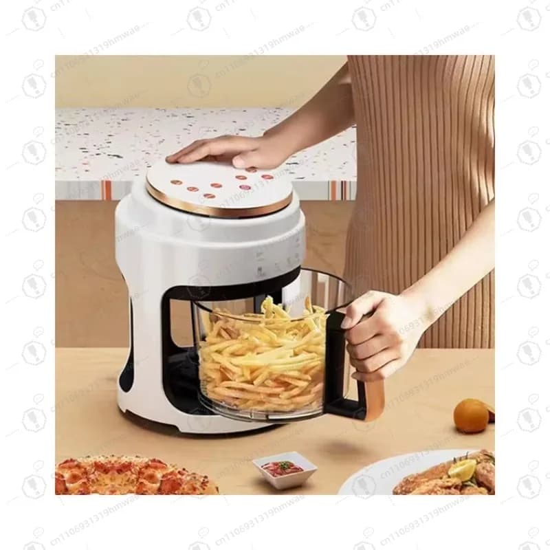 Air Fryer with 2L Glass Veterina for Domestic Use | Automatic Electric Oven Multifunction for Home Kitchen and Pastry