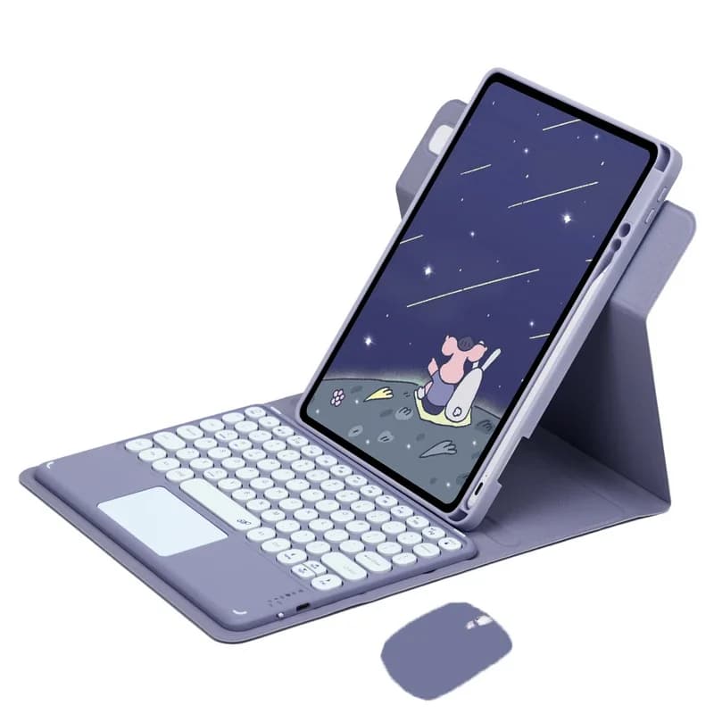 Custodia con tastiera touchpad per iPad 11 A16 2025 360 ° Custodia Girevole per iPad 11a Generazione con Slot per Apple Pencil