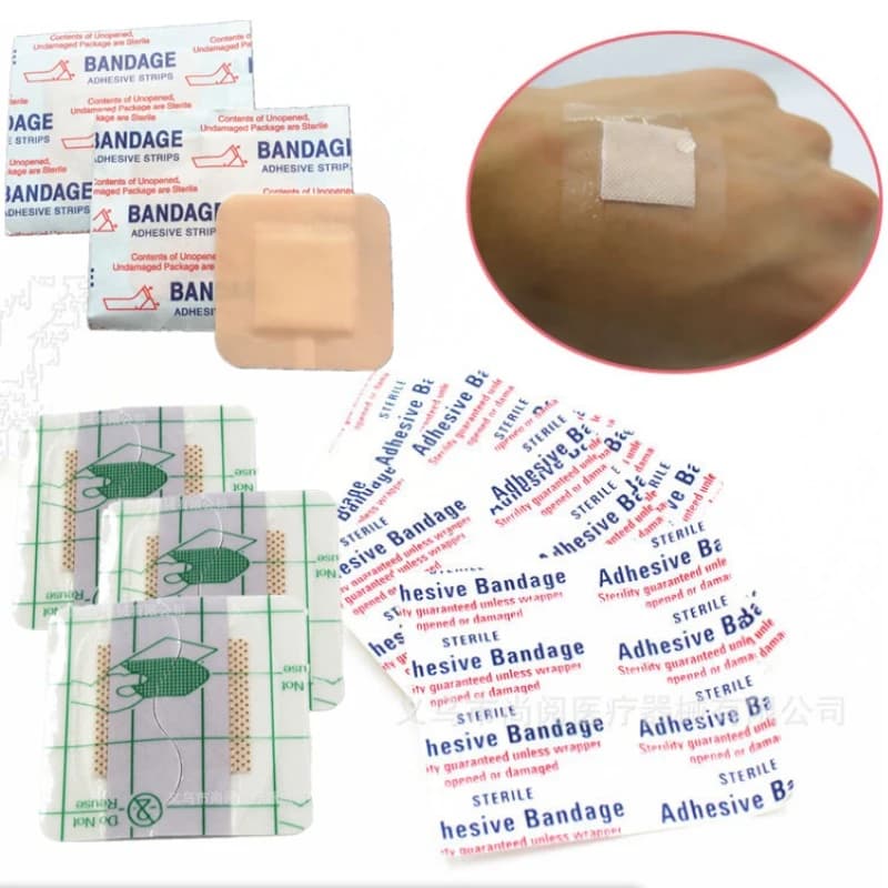 50 pz/set Forma Quadrata Cerotto PU PE Medicazione Della Ferita Patch per Cerotti di Primo Soccorso Bende Adesive 38*38mm Woundplast