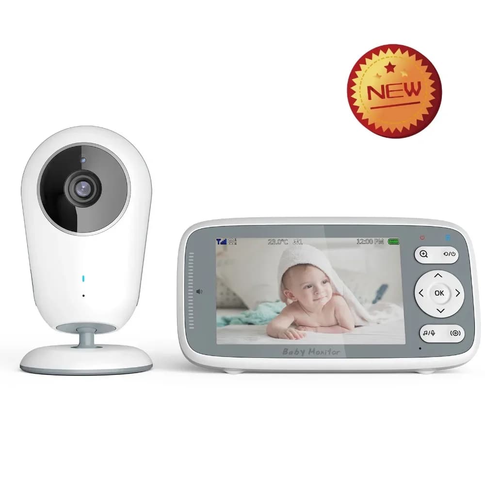 Monitor per Bambini 4.0'' con Zoom Digitale 3X, Videocamera con Audio Bidirezionale, Visione Notturna Automatica, Telecamera di Sicurezza HD 720P VB615