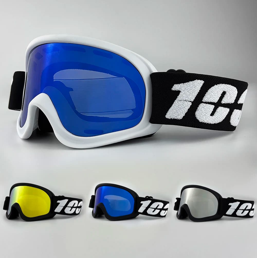 Occhiali da sci sopra occhiali Doppi strati di lenti Antiappannamento Maschera da sci grande Occhiali da sci Uomo Occhiali da snowboard da neve Occhiali invernali