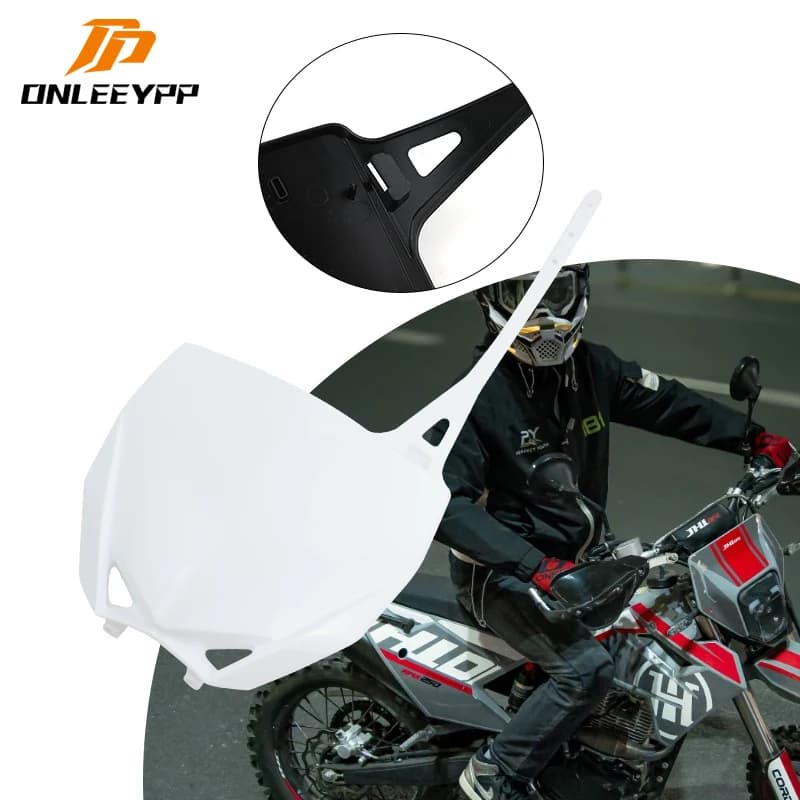 ONLEEYPP Parti Del Motociclo Numero Piastra Frontale Nome Croce Copertura In Plastica Borsette Per Il Cinese YH50 Dirt Pit Bike Motocross Accessori