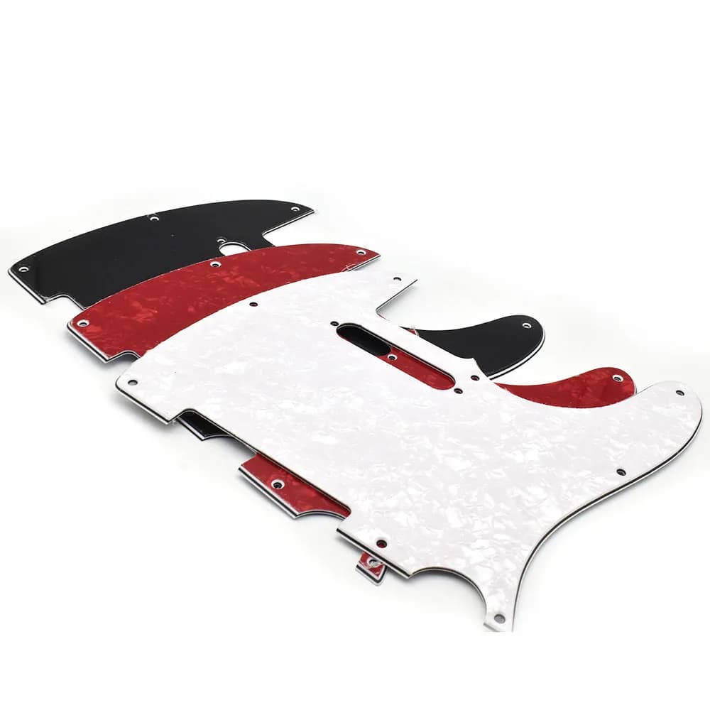 15Pcs Electric Guitar Pickguard Pick Guard with Mini Humbucker Pickup Hole for TL Guitar Black/White/Red