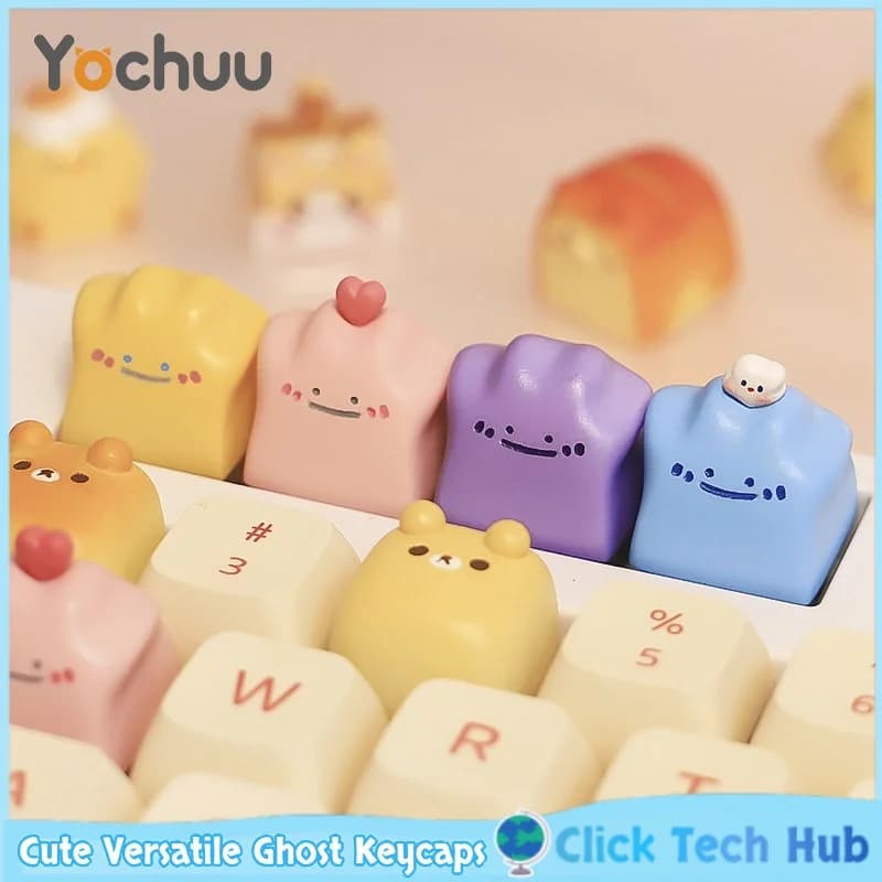 Keycap Fantasma Carino e Versatile, 1 Pezzo, Stampato in 3D, Personalizzato, Anime, per Tastiere Meccaniche, Regali di Natale