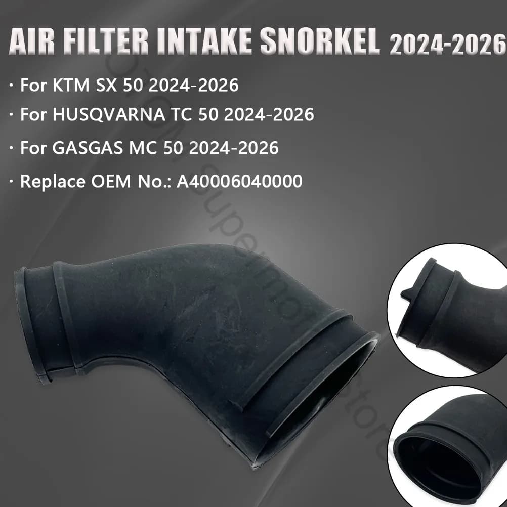 Air Filter 50cc 2024-2026, Rubber Suction Tube Curve for KTM SX HUSQVARNA TC GASGAS MC 50 A40006040000
