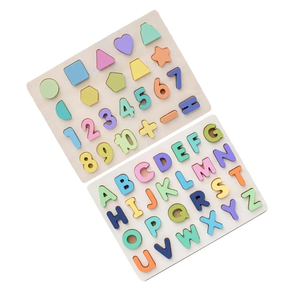 2 set di blocchi di costruzione in legno colorati per bambini, giocattoli educativi per la prima infanzia, puzzle prescolare, sviluppo creativo