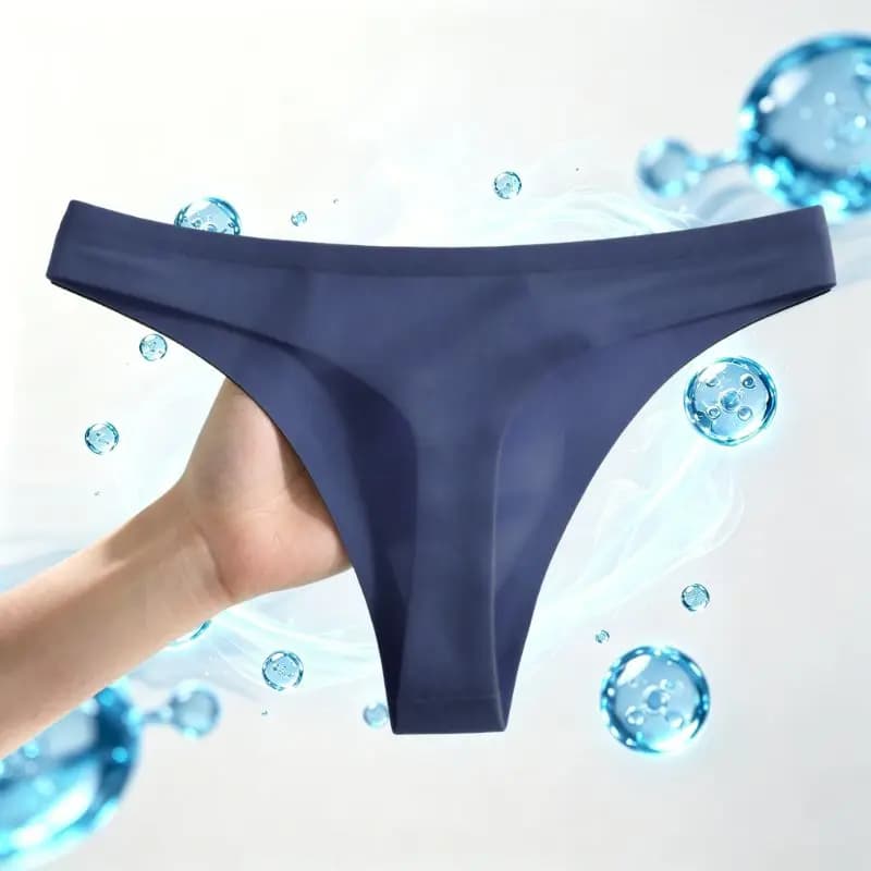 1/3Pcs Set Men's Breathable Sport Fitness Underwear Daily Gym Wear Sexy Zero Seam Thong Ice Lightweight Contour Pouch G-String