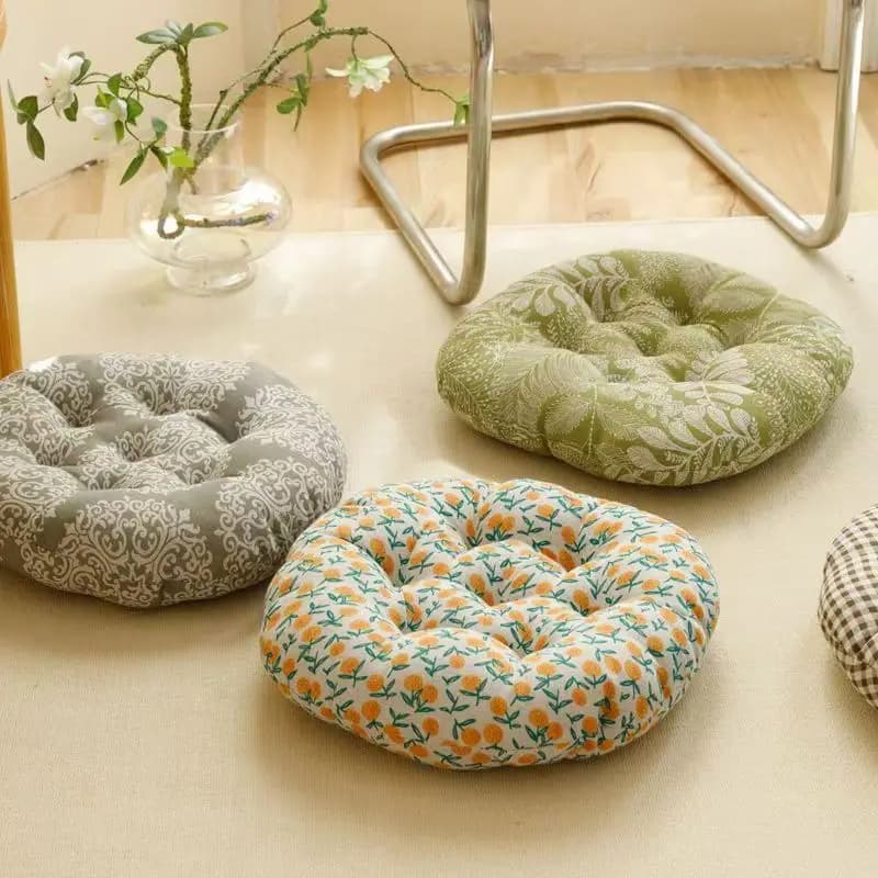 Large Floor Pillow Cushion for Bay Window, Tatami Mat, Thickened Cotton Linen Square Seat Cushion for Adults, Meditation Yoga
