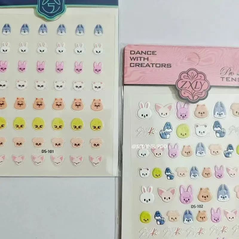 Stickers for Kpop SKZOO Popular Nails, Decorations for Nails Carine and Waterproof, Classic Stickers for Fashion Nail Art