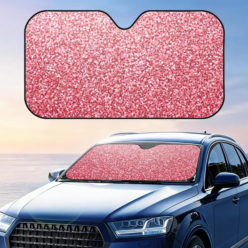 Parasole Pieghevole Universale per Auto con Design Oceano Scintillante, Protezione UV e Isolamento Termico