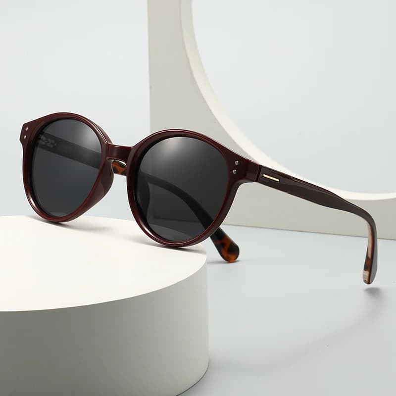 New Polarized Sunglasses for Men and Women, Round Frame Sunglasses, Anti-Uv Driving Sunglasses 7919