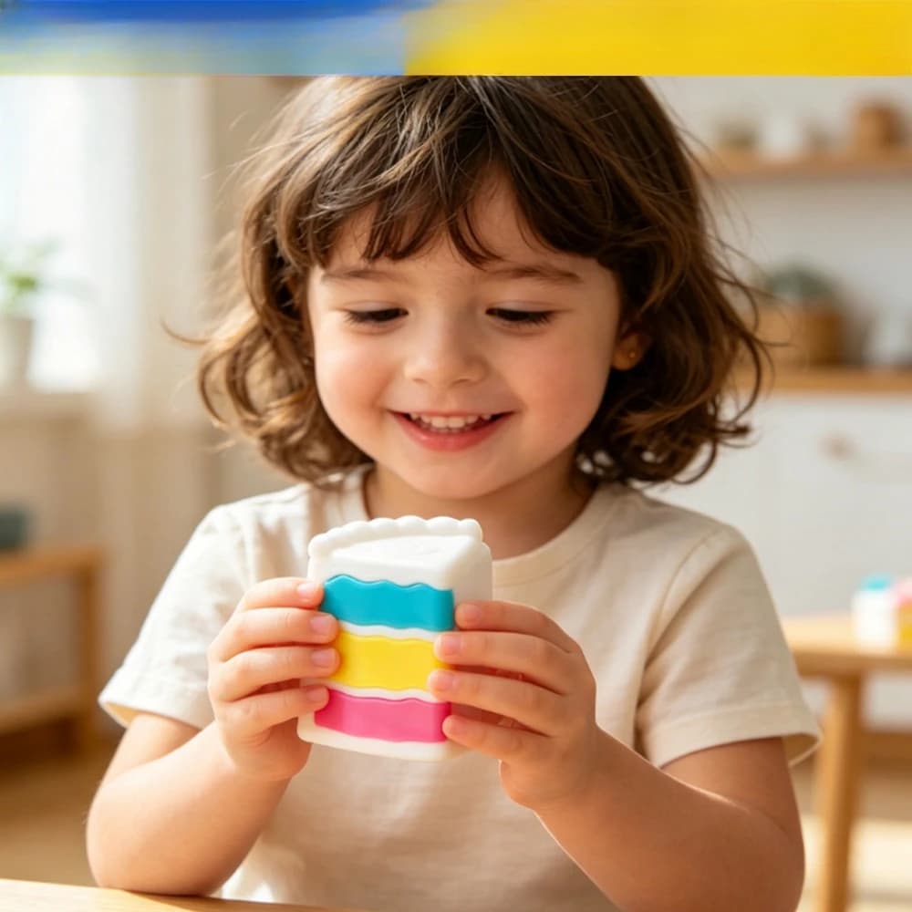Giocattolo Sensoriale Nee Doh Peace O' Cake, Antistress Calmante per Bambini e Adulti