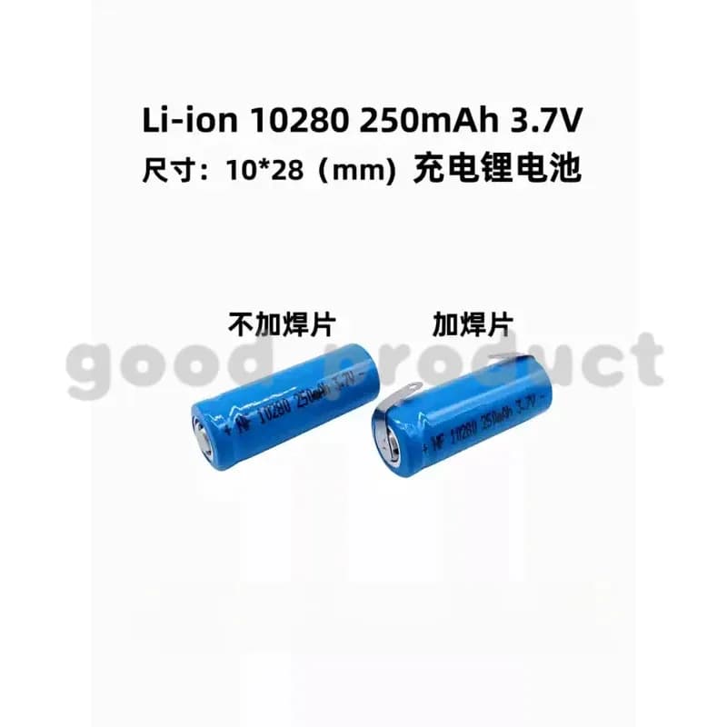 Per 2-4 pz/lotto 10280 250mAh 3.7V spazzolino elettrico, dispositivo antifurto per auto batteria al litio ricaricabile