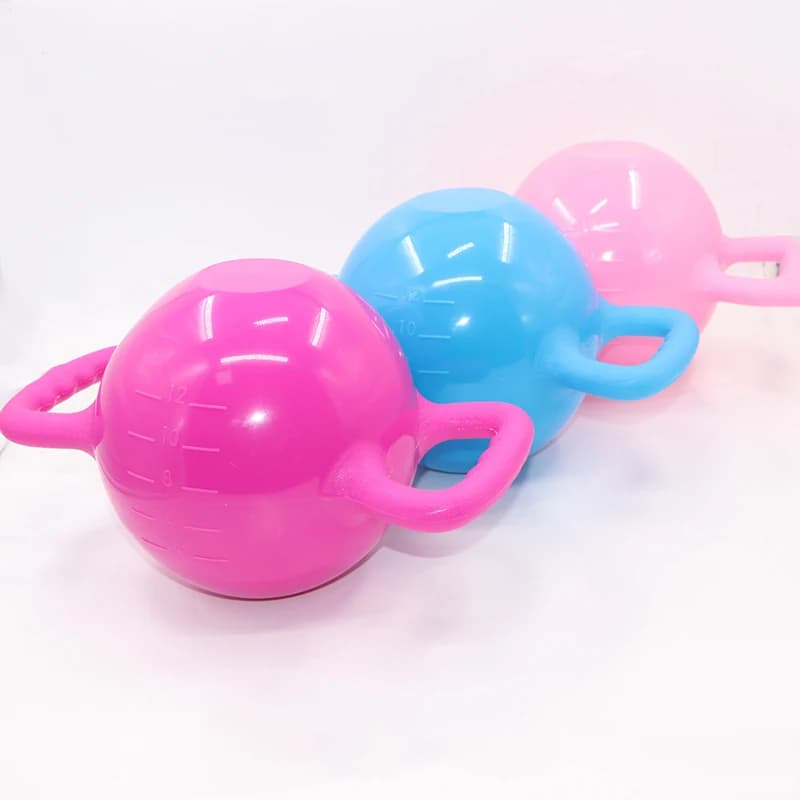 New Update Yoga Water Bell Manubri Fitness Home Gym Unisex Muscle Training Double Ear Kettlebell Ball filled with water