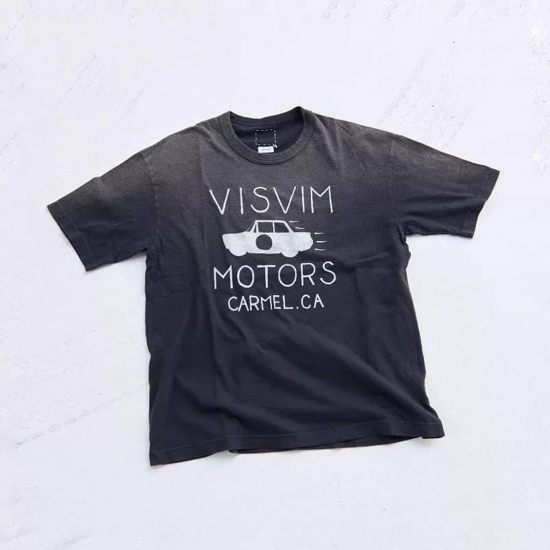 , VISVIM KOFU SPOT MOTORS CLUB JUMBO car vecchia maglietta a maniche corte 25SS