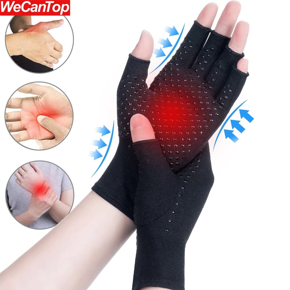 1 Paio di Guanti Compressivi per Artrite, Supporto per Polso, Sollievo dal Dolore Articolare, Tutore per Mano, Terapia per Uomini e Donne, Guanti Compressivi