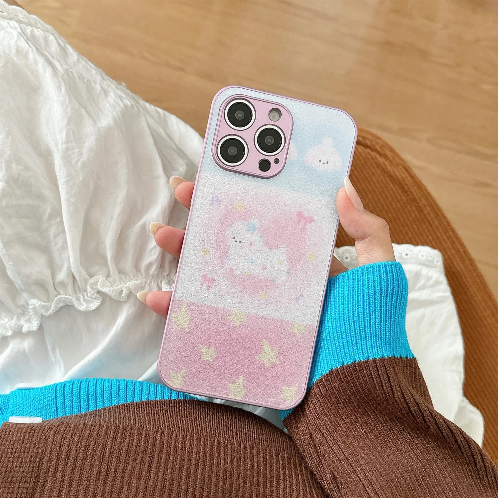 Pastel Cartoon Penguin Print Soft TPU Shockproof Ins Style Phone Case, Scratch-resistant for iPhone X/7/8/11-17 Pro Max