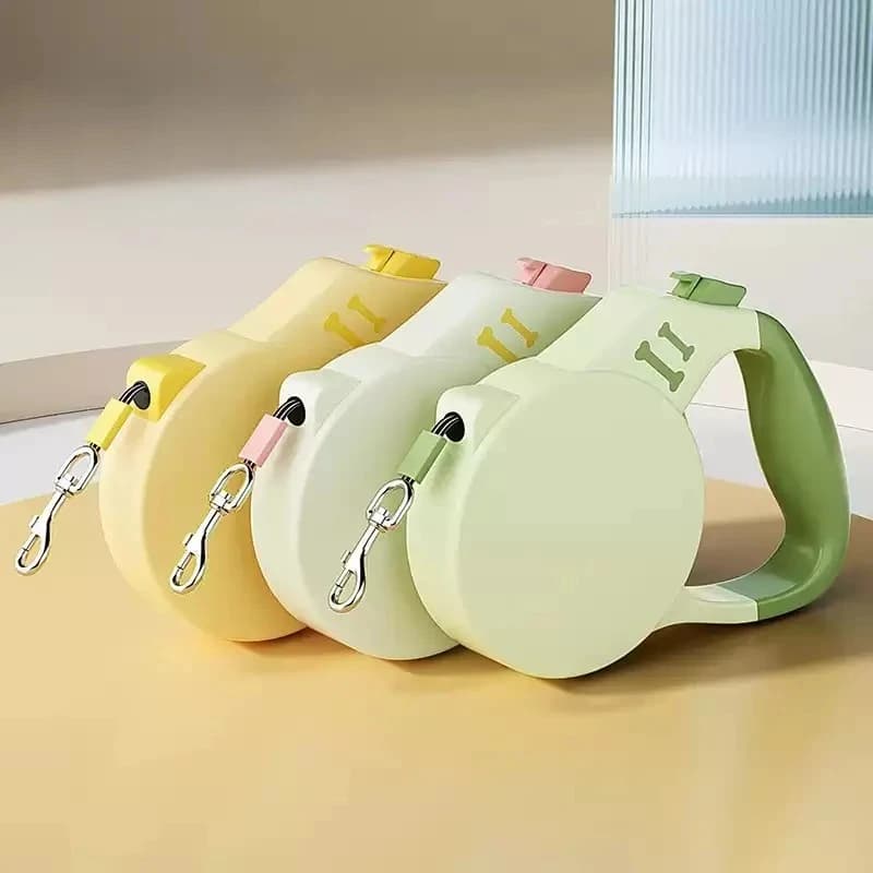 Guinzaglio per cani retrattile per cani di piccola taglia media Gatti Guinzaglio per animali espandibile automatico da 3/5 m Piombo anti-rottura durevole per camminare