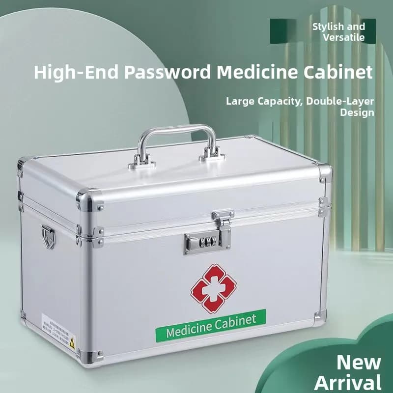 Grande Valigetta Medica di Emergenza con Password, per Uso Domestico, Multistrato, per Pazienti Ambulatoriali, Kit di Pronto Soccorso