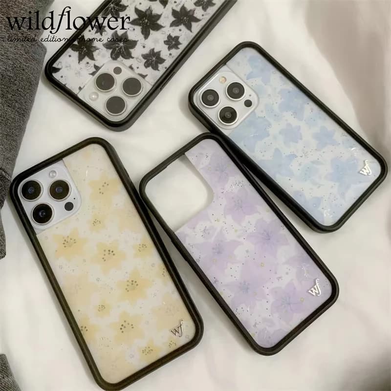 Wildflower INS Claire Drake Phone Case for iPhone 17 16 15 14 13 12 11 Pro Max 15 16 Plus WF Fashion bloom lily shockproof Cover