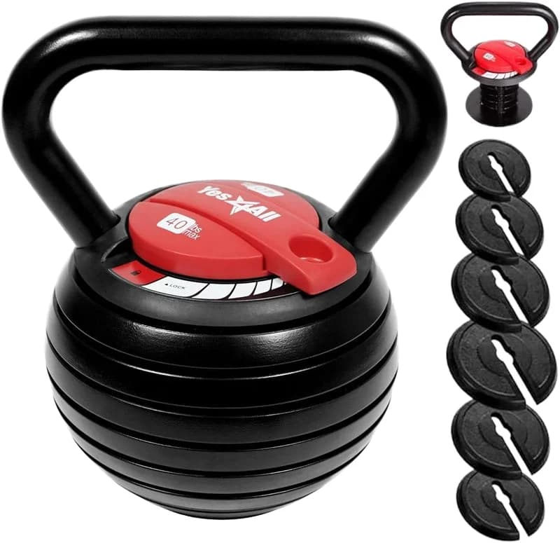 Kettlebell set adjustable from 40 pounds 2025 Weights with handlebars for custom exercises recently