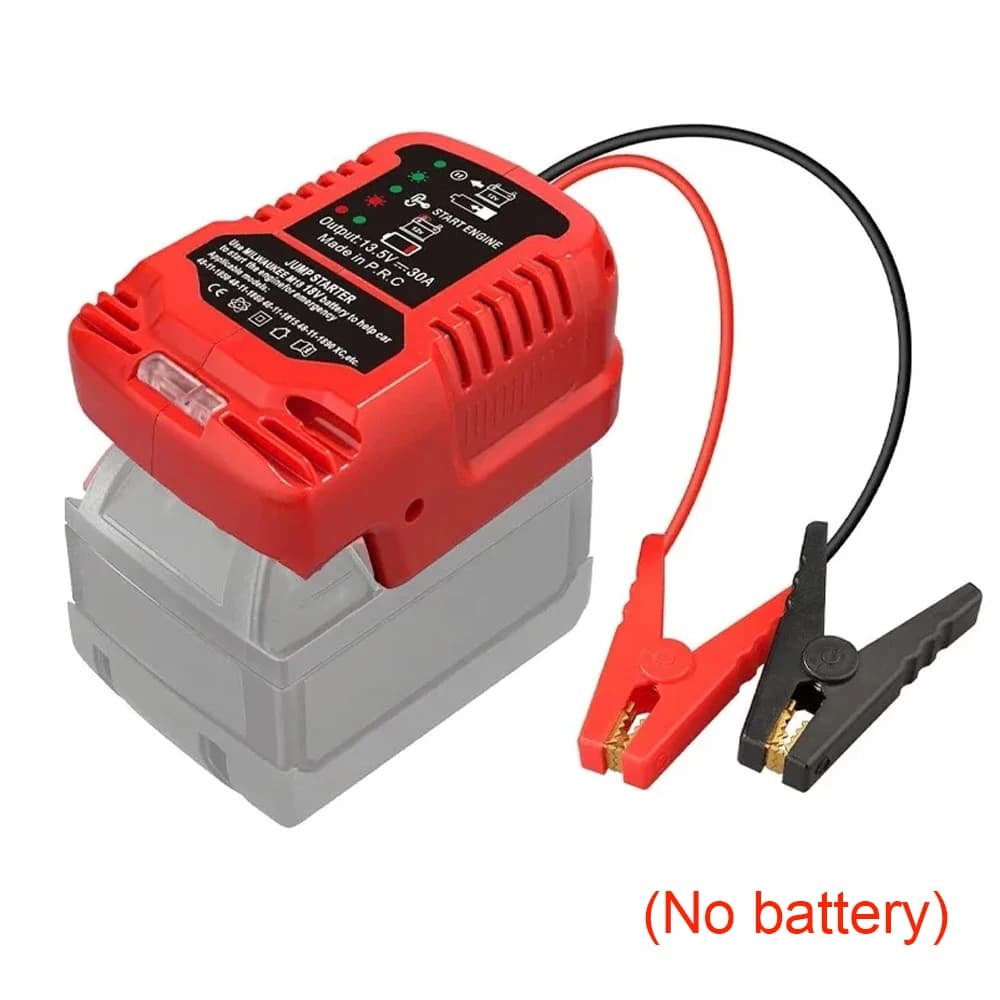 Cavo Adattatore per Avviamento Batteria Milwaukee 18V, Cavo Booster per Auto, Strumento di Emergenza per Avviamento Pesante