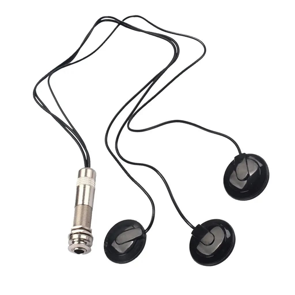 Pickup Piezoelettrico in Rame con Jack Endpin da 6,35mm per Chitarra Acustica, Ukulele, Mandolino - Accessori Professionali da Palco