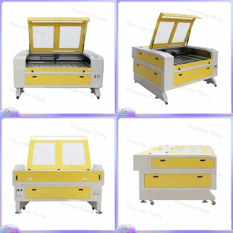 Macchina per Incisione Laser CO2 1390 1410 1610 1810 per Taglio e Incisione di Legno, Acrilico, Pelle, Metallo, Incisore CNC da Tavolo Fai-da-Te per Mobili