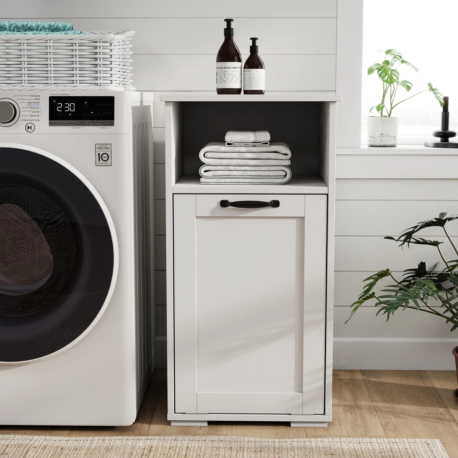 Laundry Cabinet ,with 1 Removable Liner Bags